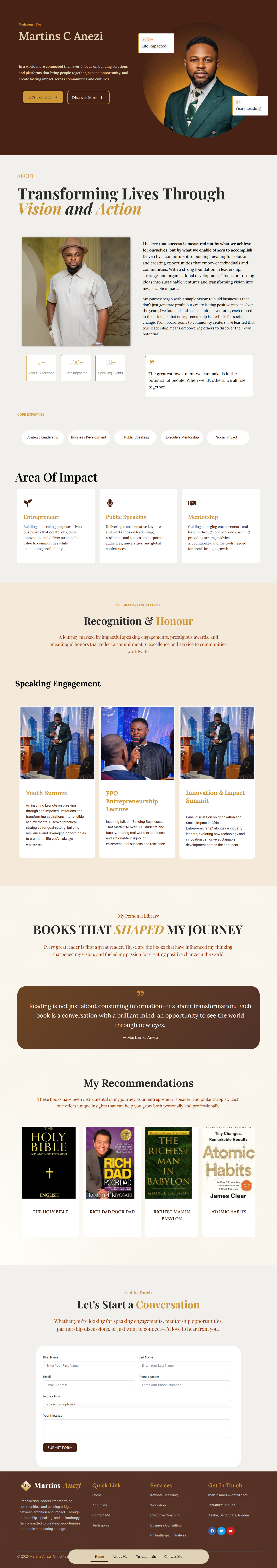 website for motivational speaker Nigeria
